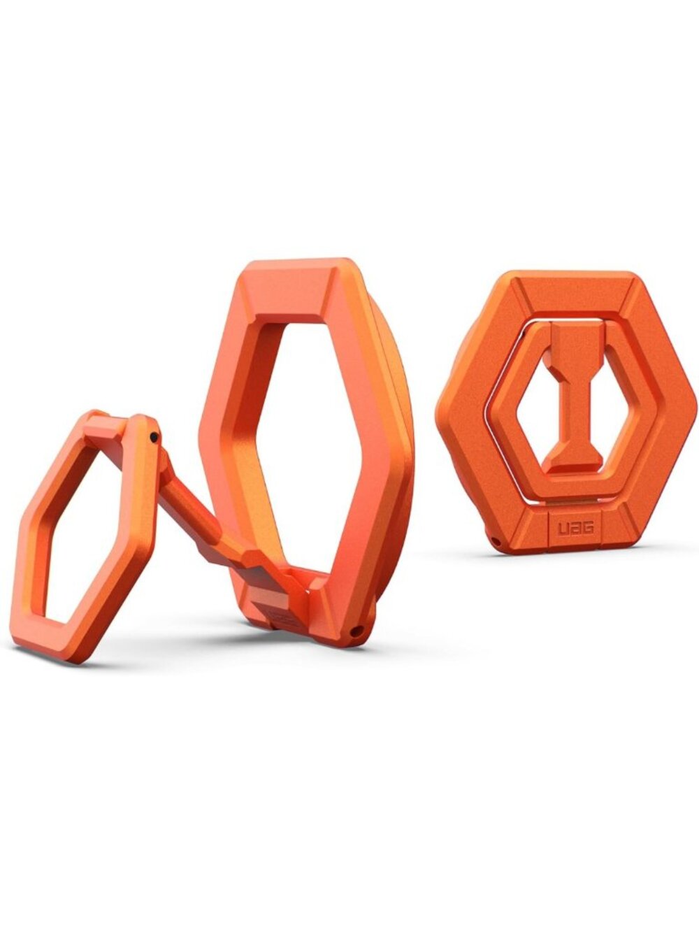 Magnetic Phone Ring Stand, MagSafe Compatible, Burnt Orange - Secure Grip